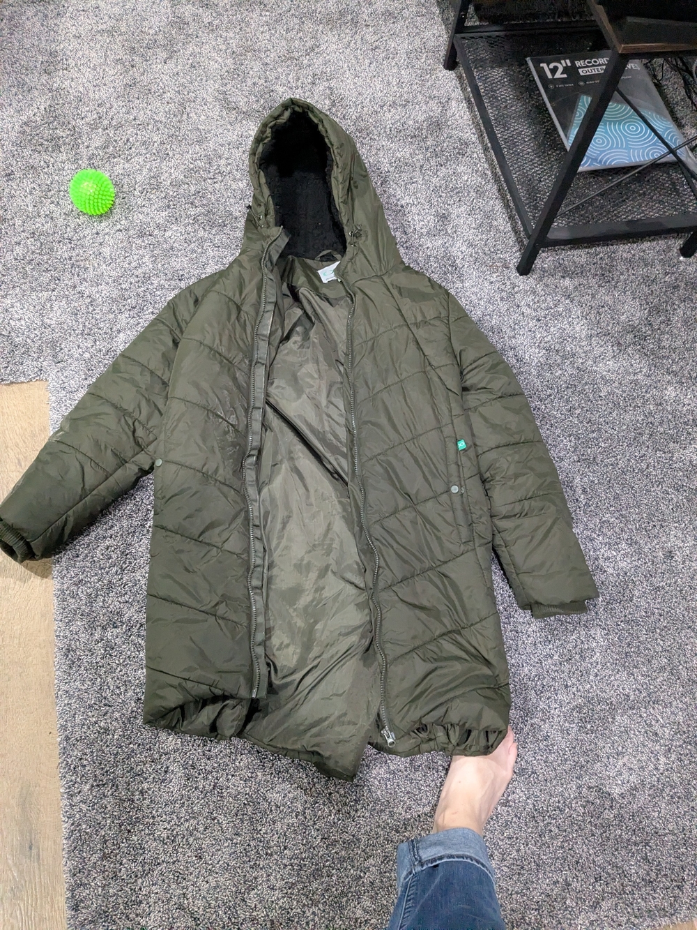 Modern Eternity Women's Hooded Quilted Puffer Jacket - Olive